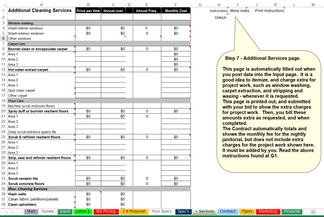Janitorial Bidding Software National Pro Clean How To Start a